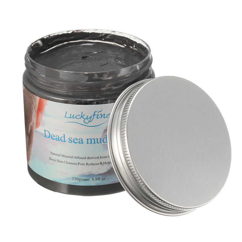 Luckyfine Dead Sea Schlamm Musk Deep Skin Cleanser Pore Reducer Hilfe Clean Akne W / Löffel