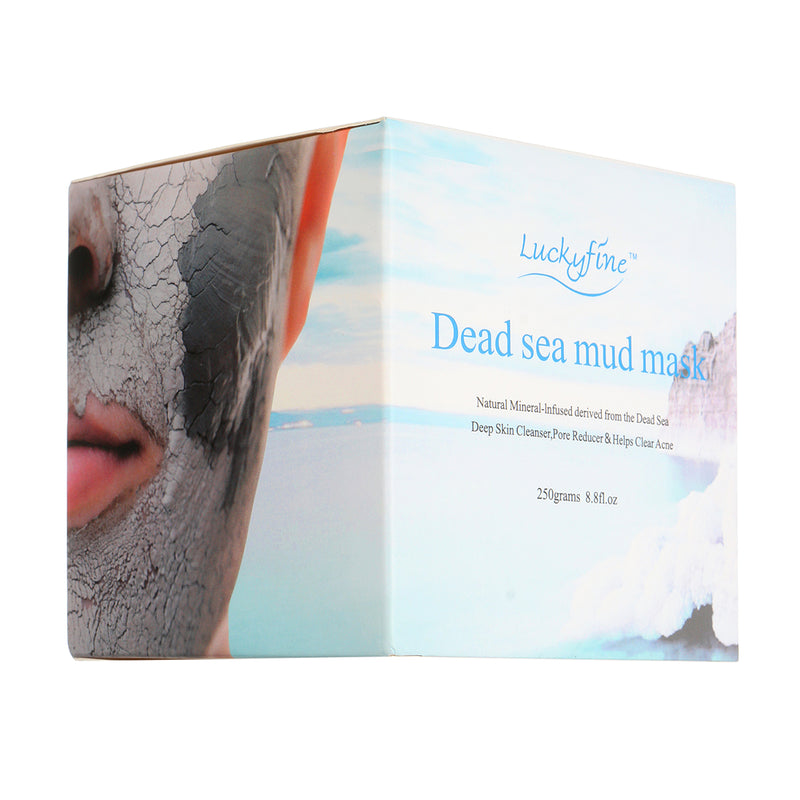 Luckyfine Dead Sea Schlamm Musk Deep Skin Cleanser Pore Reducer Hilfe Clean Akne W / Löffel
