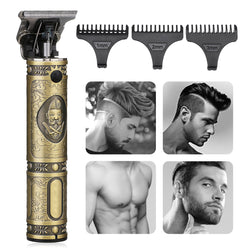 Elektrischer Bartschneider für den Heimgebrauch für Männer, professionelle Bart- / Haarschneidemaschinen, tragbares USB-Laden mit 3 Kämmen
