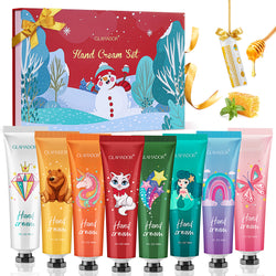 GLAMADOR 8 Hand Cream w/ Lip Balm Gift Set Hand Lotion Enriched with Shea Butter, Deep Moisturizing Your Hand