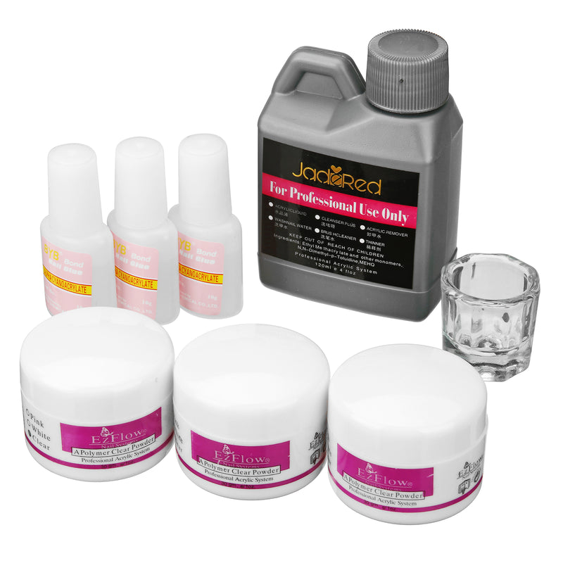 Janolia 42 Colors Professional Acrylic Powder Nail Art Set w/ Manicure Kit