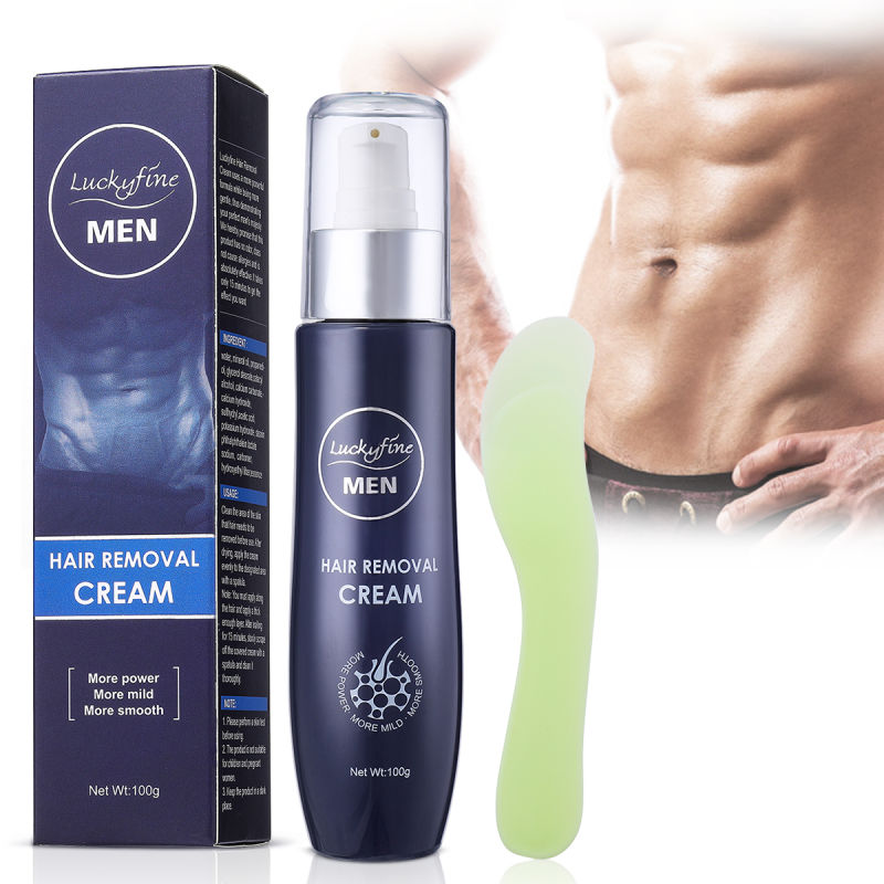 Luckyfine Hair Removal Cream For Men, Extra Gentle Hair Removal Cream for Men Underarm, Chest, Back, Legs and Arms