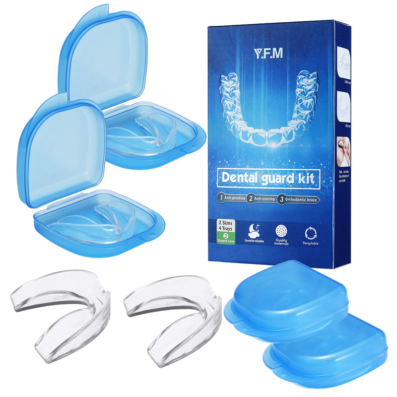 Dental Guard Teeth Grind Night Guard 2 Size(4PCS), For Teeth Grinding, Anti Teeth Grinding Tray